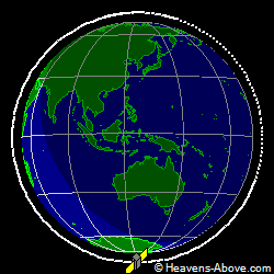 View from above orbital plane